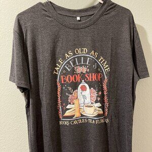 Tale As Old As Time Belle's Book Shop Books Candles Tea Flowers Women's T-Shirt